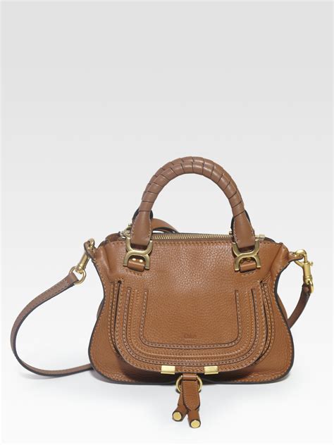 chloe mini marcie tan|chloe marcie purses.